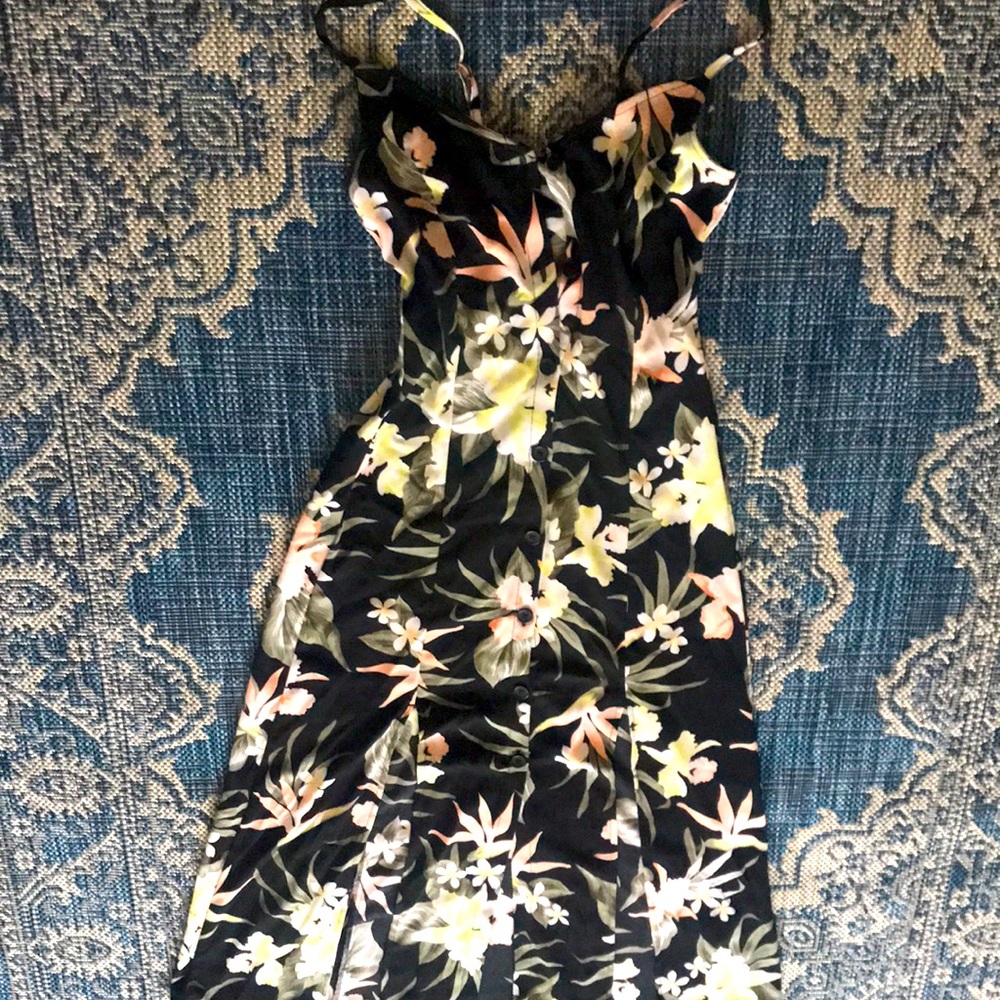 Flower button up dress